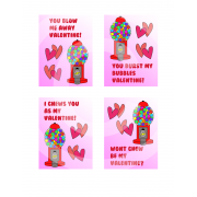 Bubble Gum Valentines Cards