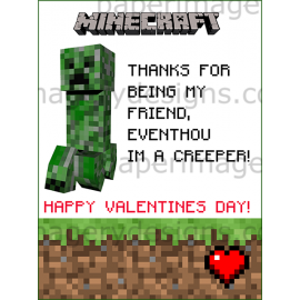 Minecraft Valentines Day Cards 1