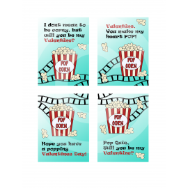 Popcorn Valentines Day Cards